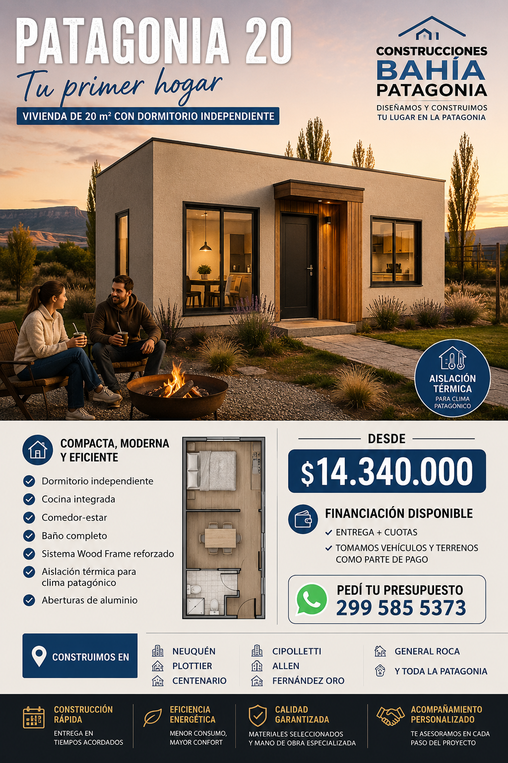 Patagonia 20 — vivienda modular de 20 m²